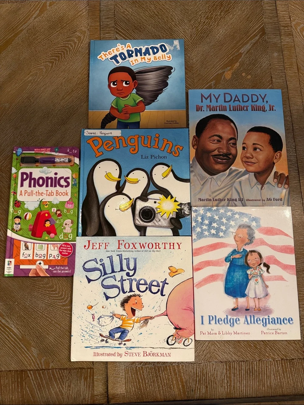 Children’s Book Lot of 6 – Phonics, Penguins, MLK, Social Emotional Learning & J